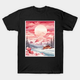 Canada Valentine's Day Travel Vintage Retro Sunset T-Shirt